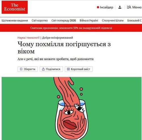 "Чому похмілля стає гіршим з віком" - Юрій Ніколов