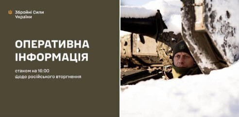 Оперативна інформація станом на 16:00 16.01.2026 щодо російського вторгнення
