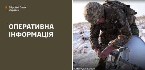 Оперативна інформація станом на 08.00 25.01.2026 щодо російського вторгнення