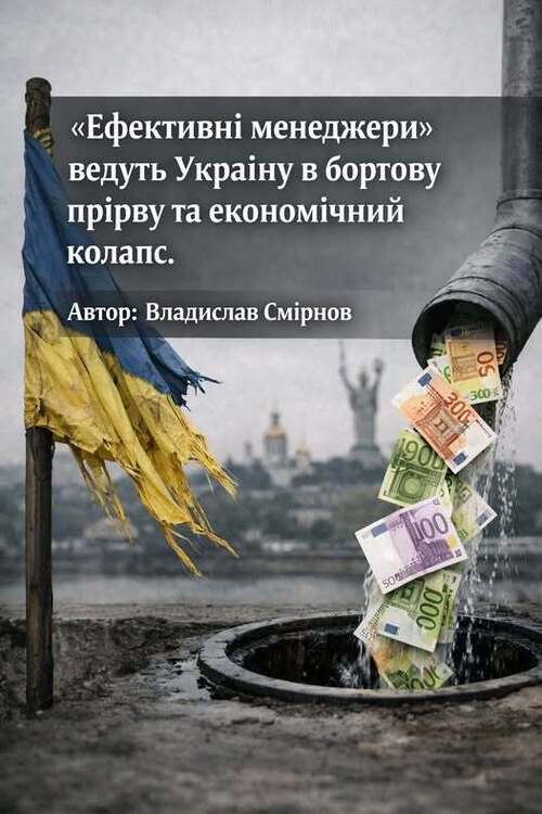 "«ЕФЕКТИВНІ МЕНЕДЖЕРИ» ВЕДУТЬ УКРАЇНУ В БОРГОВУ ПРІРВУ ТА ЕКОНОМІЧНИЙ КОЛАПС" - Владислав Смірнов