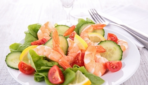 Маміни секрети "Овочевий салат з креветками"