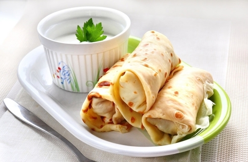 Маміни секрети "Млинці з куркою і сиром"