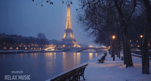 Paris Winter Romantic Saxophone Jazz
