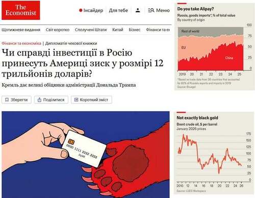 "Чи дійсно інвестиції в Росію принесуть Америці 12 трильйонів доларів прибутку?" - Юрій Ніколов