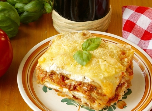 Маміни секрети "Лазанья з м'ясним фаршем і гарбузом"