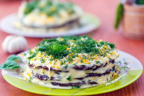 Бабусині страви: "Печінковий торт із курячою печінкою"