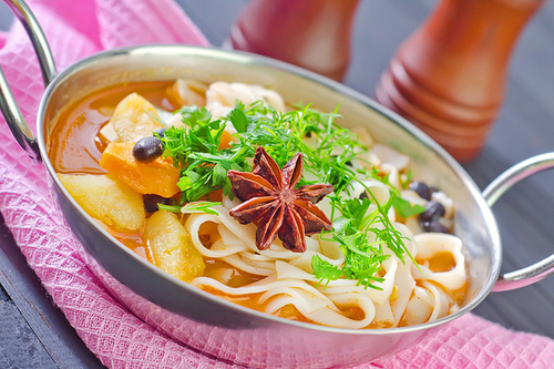 Маміни секрети "Пісний лагман із грибами"