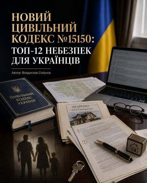 "Новий Цивільний кодекс №15150: топ-12 небезпек для українців" - Владислав Смірнов