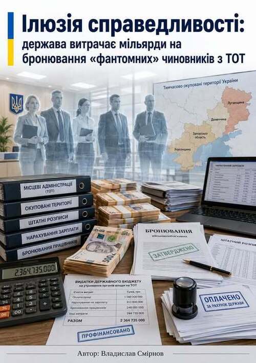 "Ілюзія справедливості: держава витрачає мільярди на бронювання «фантомних» чиновників з ТОТ" - Владислав Смірнов