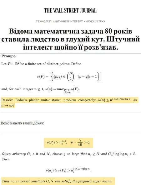 "Відома математична задача ставила людей у глухий кут протягом 80 років. ШІ щойно її розв’язав" - Юрій Ніколов