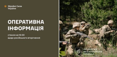 Оперативна інформація станом на 16:00 29.06.2026 щодо російського вторгнення