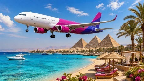 Єгипет стане ще ближчим: Wizz Air запускає 10 нових прямих рейсів із Польщі