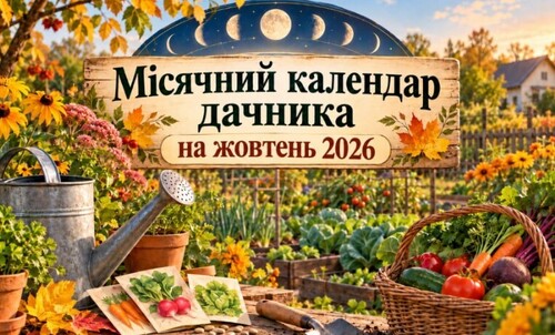 Місячний календар городника та садівника 2026 рік: жовтень