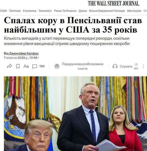 "Спалах кору в Пенсильванії став найбільшим у США за останні 35 років" - Юрій Ніколов