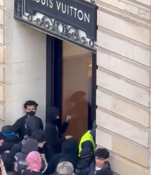 Погромы во Франции: «Школьники» громят Louis Vuitton’ы и другие брендовые магазины