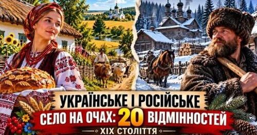 УКРАЇНСЬКЕ І РОСІЙСЬКЕ СЕЛО НА ОЧАХ: 20 ВІДМІННОСТЕЙ 19 СТОЛІТТЯ